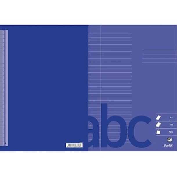 Bantex Skoleh�fte - A4 linjeret - 32 linjer - 40 blade - M�rk Lilla - Ecolabel