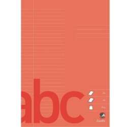 Bantex Skoleh�fte - A4 linjeret - 32 linjer - 40 blade - R�d - Ecolabel