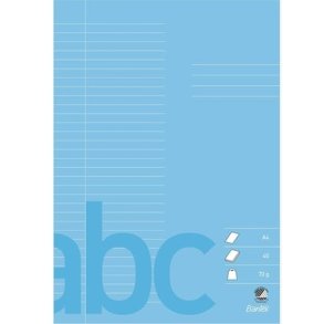 Bantex Skoleh�fte - A4 linjeret - 32 linjer - 40 blade - lys bl� - Ecolabel