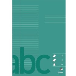 Bantex Skoleh�fte - A4 linjeret - 32 linjer - 40 blade - m�rkegr�n - Ecolabel