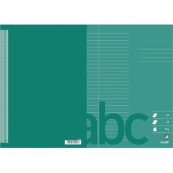 Bantex Skoleh�fte - A4 linjeret - 32 linjer - 40 blade - m�rkegr�n - Ecolabel