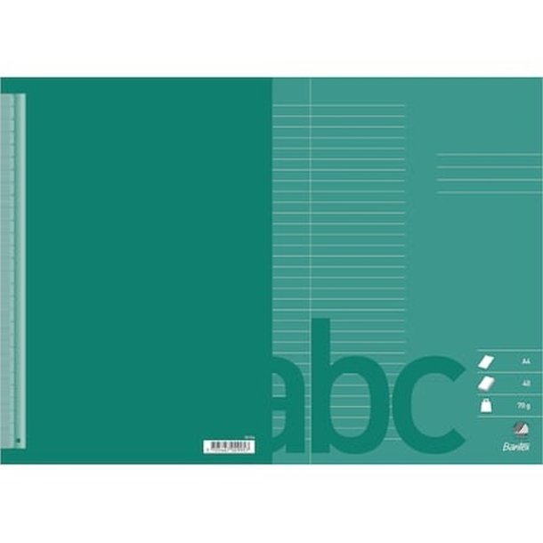 Bantex Skoleh�fte - A4 linjeret - 32 linjer - 40 blade - m�rkegr�n - Ecolabel