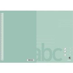 Bantex Skoleh�fte - A4 linjeret - 8 linjer - 40 blade - st�vgr�n - Ecolabel