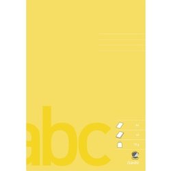 Bantex Skoleh�fte - A4 ulinjeret - Blanke sider - 40 blade - gul - Ecolabel