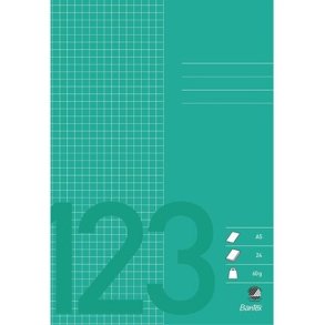 Bantex regneh�fte - A5 ternet - 5x5mm kvadreret - 24 blade - gr�sgr�n - Ecolabel
