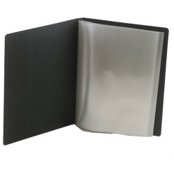 Bantex sort A5 Demomappe med 20 lommer og etiketlomme