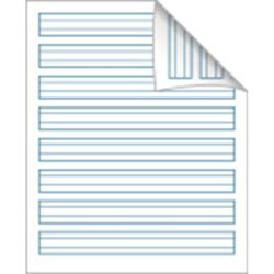 Bantex Skolehfte - 17x21 cm linjeret - 24 linjer - 32 blade - gr - Ecolabel