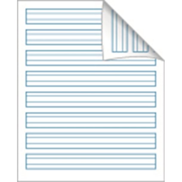 Bantex Skolehfte - 17x21 cm linjeret - 24 linjer - 32 blade - gr - Ecolabel