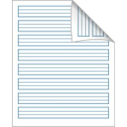 Bantex Skolehfte - 17x21 cm linjeret - 24 linjer - 32 blade - Koboltbl - Ecolabel