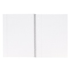 Bantex Kollegieblok - A5 ternet - Kvadreret sider med 2 huller - 70 arks blok med spiralryg