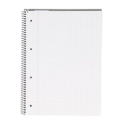Bantex Kollegieblok - A5 ternet - Kvadreret sider med 2 huller - 70 arks blok med spiralryg