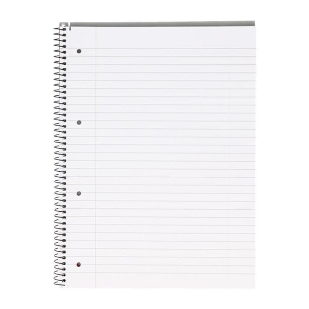 Bantex Kollegieblok - A5 linieret - 70 ark Linjeret sider - Recycled blok med spiralryg