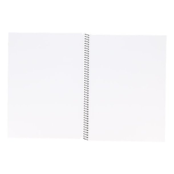 Bantex kollegieblok - A4 ulinieret - Blanke sider uden huller - 70 arks blok med spiralryg