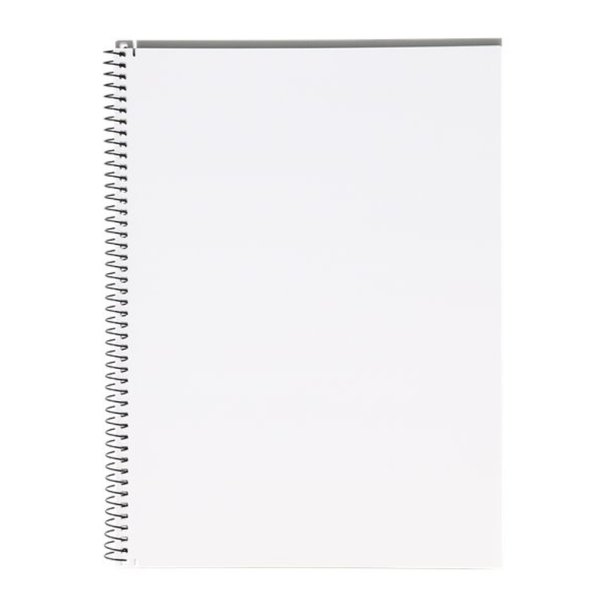 Bantex kollegieblok - A4 ulinieret - Blanke sider uden huller - 70 arks blok med spiralryg