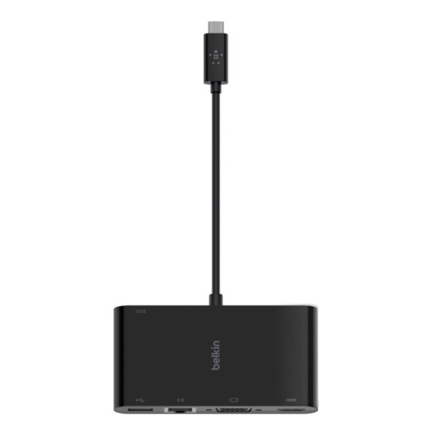 Belkin Hub - USB-C - USB 3.2 Gen 1 (3.1 Gen 1) Type-C - 100 W - HDMI - RJ-45 - Type-A - VGA
