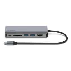 Belkin Hub - USB 3.2 Gen 1 (3.1 Gen 1) Type-C - 100 W - SD - HDMI - RJ-45 - Type-A - Type-C