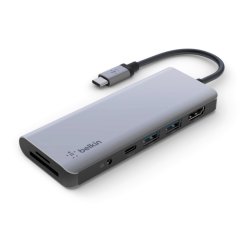 Belkin Hub - USB 3.2 Gen 1 (3.1 Gen 1) Type-C - 100W - SD - 4K Ultra HD - HDMI - Type-A - Type-C