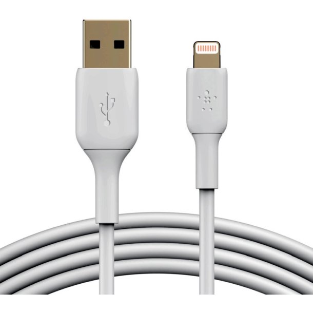 Belkin Lightning kabler - 1 m - USB A - Hanstik - Hanstik - Hvid