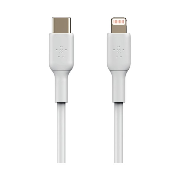 Belkin Lightning kabler - 2 m - USB C - Hanstik - Hanstik - Hvid