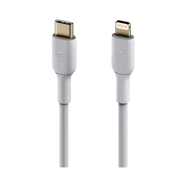 Belkin Lightning kabler - 2 m - USB C - Hanstik - Hanstik - Hvid