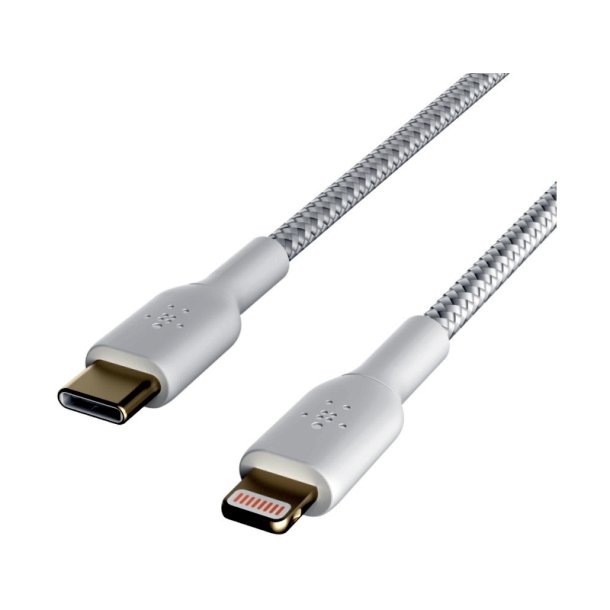 Belkin Lightning kabler - 1 m - USB C - Hanstik - Hanstik - Hvid