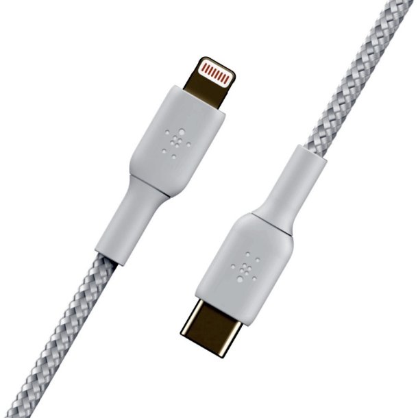 Belkin Lightning kabler - 1 m - USB C - Hanstik - Hanstik - Hvid