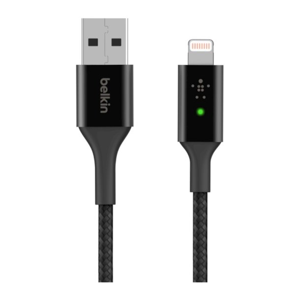 Belkin Lightning kabler - 1,2 m - USB A - Hanstik - Hanstik - Sort