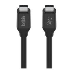 Belkin USB-C kabel - 0,8 m - USB C - USB C - USB4 Gen 3x2 - 40000 Mbit/s - Sort
