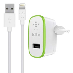 Belkin Lader - Boost up - USB oplader - Indend�rs - Vekselstr�m - 2,4 A - 1,2 m - Hvid