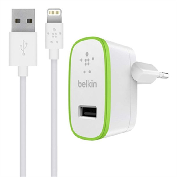 Belkin Lader - Boost up - USB oplader - Indendrs - Vekselstrm - 2,4 A - 1,2 m - Hvid