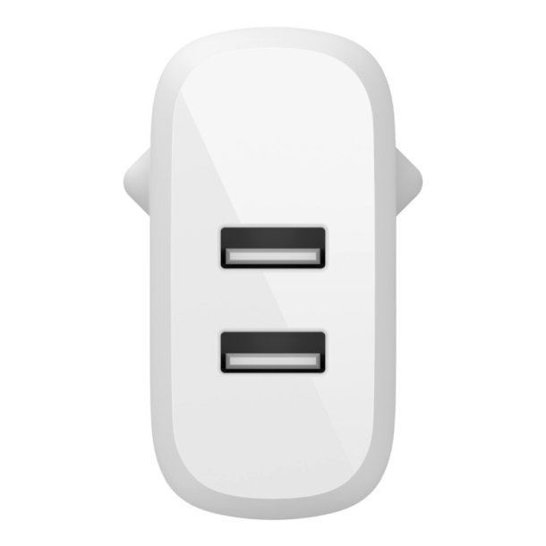 Belkin Lader - USB-A - 2 x 12W - Indendrs - Vekselstrm - 4,8 A - Hvid