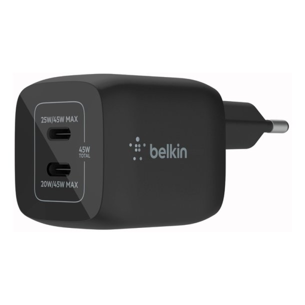 Belkin Lader - USB-C - 45W - Indendrs - Vekselstrm - Sort