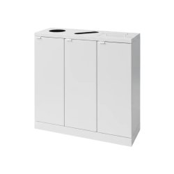 Bica 875 sorterings skraldespand - 3 x 65 liter - hvid