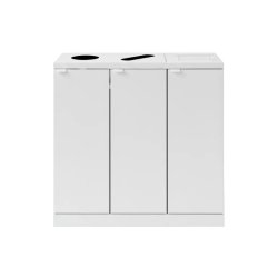 Bica 875 sorterings skraldespand - 3 x 65 liter - hvid
