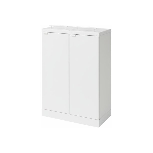 Bica 877 sorterings skraldespand - 2 x 65 Liter - hvid