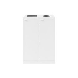 Bica 884 sorterings skraldespand - 2 x 65 Liter - Hvid