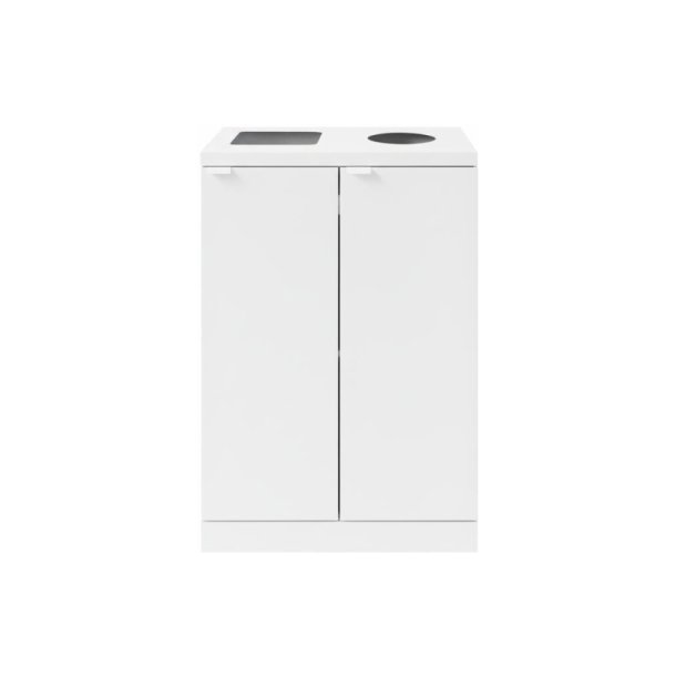 Bica 884 sorterings skraldespand - 2 x 65 Liter - Hvid