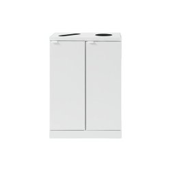 Bica 889 sorterings skraldespand - 2 x 65 Liter - hvid