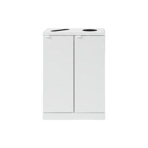 Bica 889 sorterings skraldespand - 2 x 65 Liter - hvid