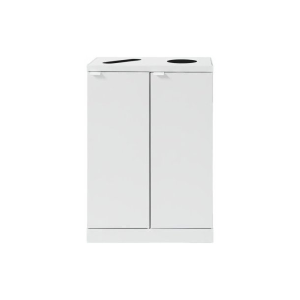 Bica 889 sorterings skraldespand - 2 x 65 Liter - hvid