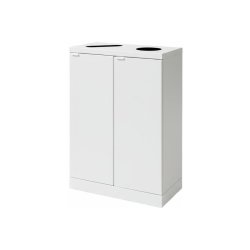 Bica 889 sorterings skraldespand - 2 x 65 Liter - hvid