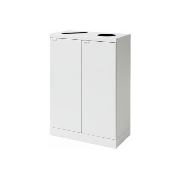 Bica 889 sorterings skraldespand - 2 x 65 Liter - hvid