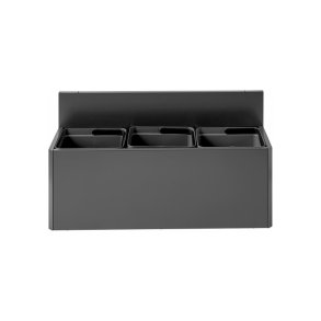 Bica 812 - 3 x 15 Liter - vghngt affaldsstation - Antracit