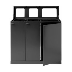 Bica 829 Sorterings affaldsspand - 2x 65 Liter +1 x 95 Liter - bne - Antracit