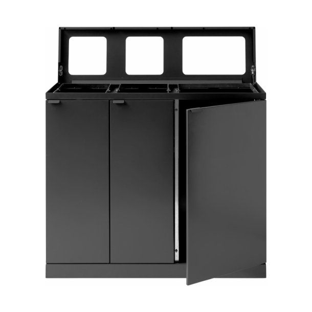 Bica 829 Sorterings affaldsspand - 2x 65 Liter +1 x 95 Liter - bne - Antracit