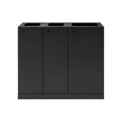 Bica 829 Sorterings affaldsspand - 2x 65 Liter +1 x 95 Liter - bne - sort