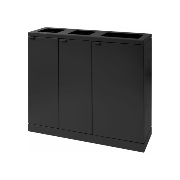 Bica 829 Sorterings affaldsspand - 2x 65 Liter +1 x 95 Liter - bne - sort