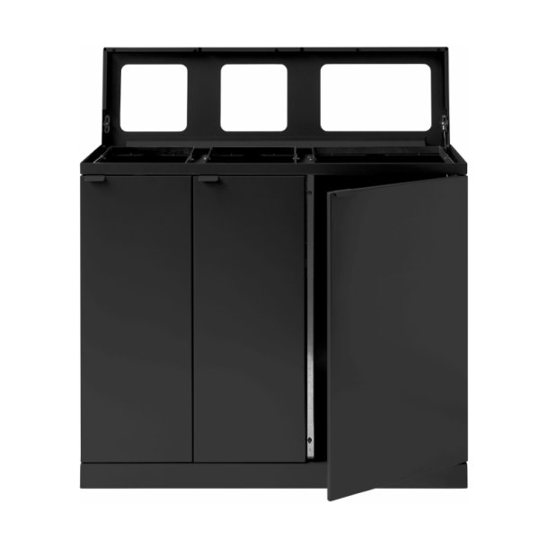 Bica 829 Sorterings affaldsspand - 2x 65 Liter +1 x 95 Liter - bne - sort