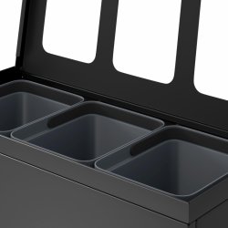 Bica 830 sorterings skraldespand - 3 x 10 Liter - bne - Antracit