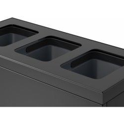 Bica 830 sorterings skraldespand - 3 x 10 Liter - bne - Antracit